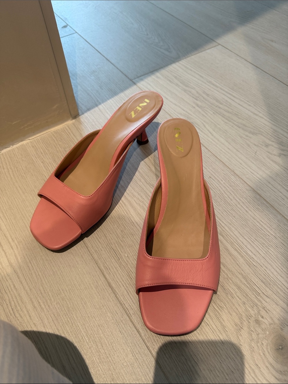 Inez Pink Open-Toe Mule Sandals